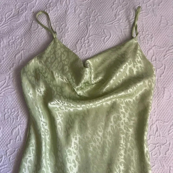 Mint green cheetah print dress Size Small - Picture 5 of 5